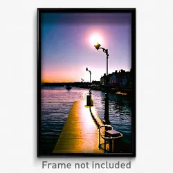 Pixel Art Poster - Calm Quay (8 Bit Psychedelic Trippy Weird Video Game Print)
