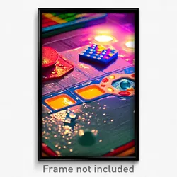 Pixel Art Poster - Damp Board Game (8 Bit Psychedelic Trippy Video Game Print)