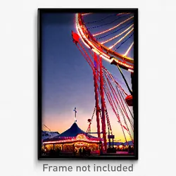 Pixel Art Poster - Arctic Fairground (8 Bit Psychedelic Trippy Video Game Print)