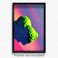 Pixel Art Poster - Slimy Earth (8 Bit Psychedelic Trippy Weird Video Game Print)