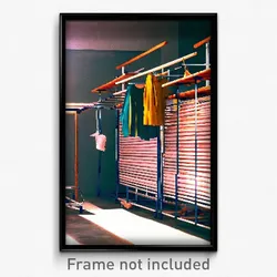 Pixel Art Poster - Modest Drying Rack (8 Bit Psychedelic Video Game Print)