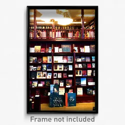 Pixel Art Poster - Graceful Book Store (8 Bit Psychedelic Video Game Print)
