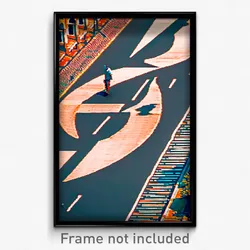 Pixel Art Poster - Musty Intersection (8 Bit Psychedelic Video Game Print)
