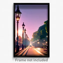 Pixel Art Poster - Impressive Avenue (8 Bit Psychedelic Trippy Video Game Print)