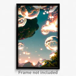 Pixel Art Poster - Bubbly Moor (8 Bit Psychedelic Trippy Weird Video Game Print)