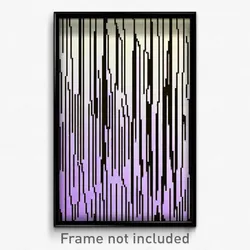 Pixel Art Poster - Wire Frame Glitchy Wetland (8 Bit Video Game Print)