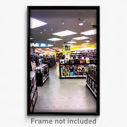 Pixel Art Poster - Wide Comic Book Store (8 Bit Psychedelic Video Game Print)