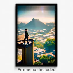 Pixel Art Poster - All Over The Place Lookout (8 Bit Video Game Print)