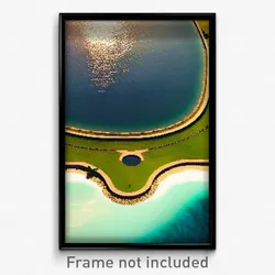 Pixel Art Poster - Circular Coast (8 Bit Psychedelic Trippy Video Game Print)