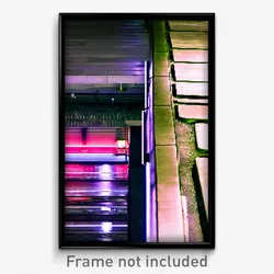 Pixel Art Poster - Underground Dock (8 Bit Psychedelic Trippy Video Game Print)