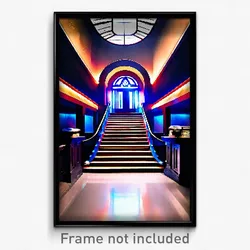 Pixel Art Poster - Beautiful Vestibule (8 Bit Psychedelic Video Game Print)