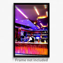 Pixel Art Poster - Spectacular Bar (8 Bit Psychedelic Trippy Video Game Print)