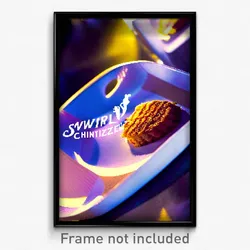 Pixel Art Poster - Swirly Schnitzel (8 Bit Psychedelic Trippy Video Game Print)