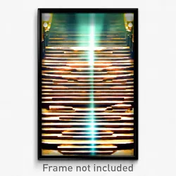 Pixel Art Poster - Enchanting Steps (8 Bit Psychedelic Trippy Video Game Print)