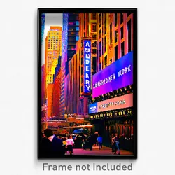 Pixel Art Poster - Admired New York (8 Bit Psychedelic Trippy Video Game Print)