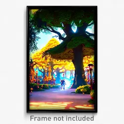 Pixel Art Poster - Elaborate Grove (8 Bit Psychedelic Trippy Video Game Print)