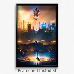 Pixel Art Poster - Buzzing Dominion (8 Bit Psychedelic Trippy Video Game Print)