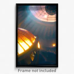 Pixel Art Poster - Warm Dome (8 Bit Psychedelic Trippy Weird Video Game Print)