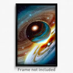 Pixel Art Poster - Dizzying Jupiter (8 Bit Psychedelic Trippy Video Game Print)