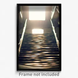 Pixel Art Poster - Menacing Stair (8 Bit Psychedelic Trippy Video Game Print)