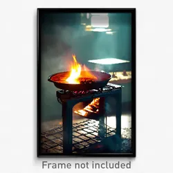 Pixel Art Poster - Deadly Stove (8 Bit Psychedelic Trippy Video Game Print)