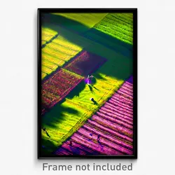 Pixel Art Poster - Vibrating Fields (8 Bit Psychedelic Trippy Video Game Print)