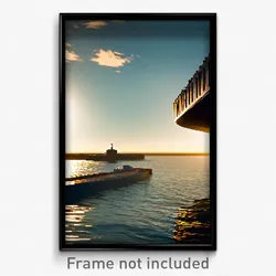 Pixel Art Poster - Warped Harbour (8 Bit Psychedelic Trippy Video Game Print)