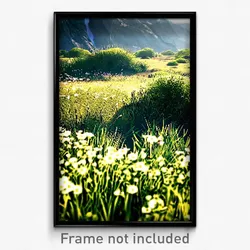 Pixel Art Poster - Unrealistic Meadow (8 Bit Psychedelic Video Game Print)