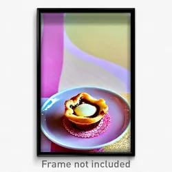 Pixel Art Poster - Enchanting Pastel De Nata (8 Bit Video Game Print)