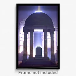 Pixel Art Poster - Muted Tomb (8 Bit Psychedelic Trippy Weird Video Game Print)