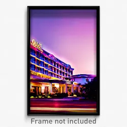 Pixel Art Poster - Great Hotel (8 Bit Psychedelic Trippy Weird Video Game Print)