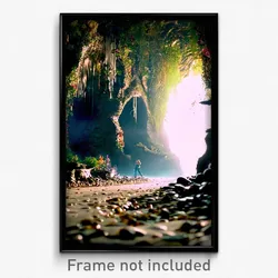 Pixel Art Poster - Frightening Grotto (8 Bit Psychedelic Video Game Print)