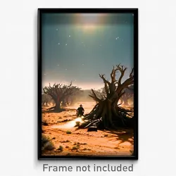 Pixel Art Poster - Stark Outback (8 Bit Psychedelic Trippy Video Game Print)