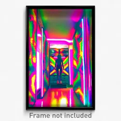 Pixel Art Poster - Kaleidoscopic Closet (8 Bit Psychedelic Video Game Print)