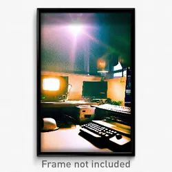 Pixel Art Poster - Sentimental Computer (8 Bit Psychedelic Video Game Print)