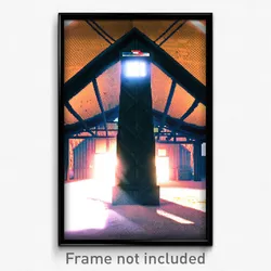 Pixel Art Poster - Giant Outbuilding (8 Bit Psychedelic Trippy Video Game Print)