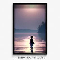 Pixel Art Poster - Dim Lake (8 Bit Psychedelic Trippy Weird Video Game Print)