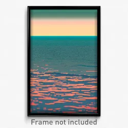 Pixel Art Poster - Flat Ocean (8 Bit Psychedelic Trippy Weird Video Game Print)