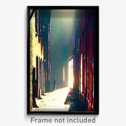 Pixel Art Poster - Narrow Rest (8 Bit Psychedelic Trippy Weird Video Game Print)