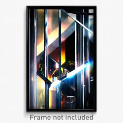 Pixel Art Poster - Wonderful Glass (8 Bit Psychedelic Trippy Video Game Print)