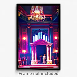 Pixel Art Poster - Lavish Antechamber (8 Bit Psychedelic Video Game Print)