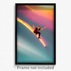 Pixel Art Poster - Upbeat Climb (8 Bit Psychedelic Trippy Video Game Print)