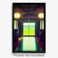 Pixel Art Poster - Unique Hideaway (8 Bit Psychedelic Trippy Video Game Print)