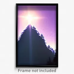 Pixel Art Poster - Active Glen (8 Bit Psychedelic Trippy Weird Video Game Print)