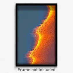 Pixel Art Poster - Orange Vein (8 Bit Psychedelic Trippy Weird Video Game Print)