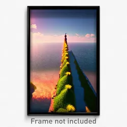 Pixel Art Poster - Esteemed Dike (8 Bit Psychedelic Trippy Video Game Print)