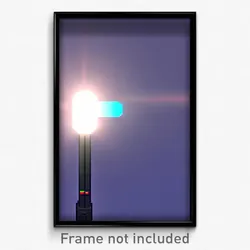 Pixel Art Poster - Digital Beacon (8 Bit Psychedelic Trippy Video Game Print)