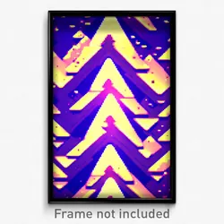 Pixel Art Poster - Triangular Shoals (8 Bit Psychedelic Trippy Video Game Print)