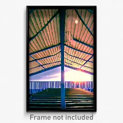 Pixel Art Poster - Enormous Roof (8 Bit Psychedelic Trippy Video Game Print)