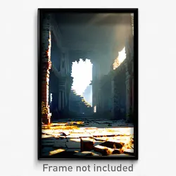 Pixel Art Poster - Beloved Ruin (8 Bit Psychedelic Trippy Video Game Print)
